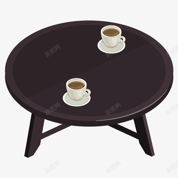黑色桌子上的两杯咖啡矢量图ai免抠素材_新图网 https://ixintu.com 咖啡 家具 桌子 灰色 黑色 黑色圆桌 黑色桌子 矢量图