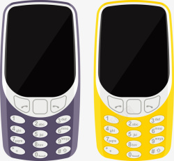 两个手机两个老年手机矢量图高清图片