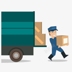 周转货物装卸工搬运周转货物矢量图高清图片