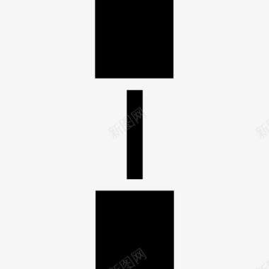 两黑方块垂直线的图形符号图标图标