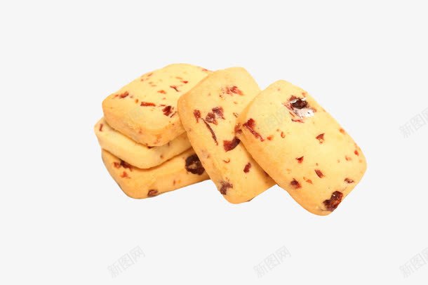 五片蔓越莓饼干png免抠素材_新图网 https://ixintu.com 产品实物 糕点 蔓越莓 饼干