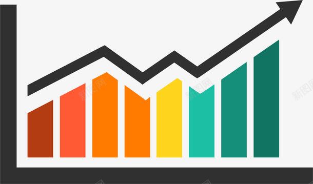 彩色柱形图png免抠素材_新图网 https://ixintu.com 商务图案 彩色 扁平化图 曲线图 柱形图 理财 金融