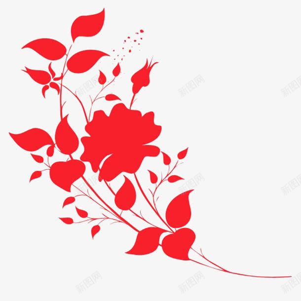红色喜报花朵元素png免抠素材_新图网 https://ixintu.com 喜气 奔放 热情 红色 红色喜报 花朵