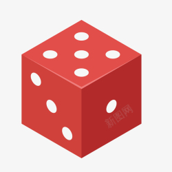 方形骰子红色方形筛子矢量图高清图片