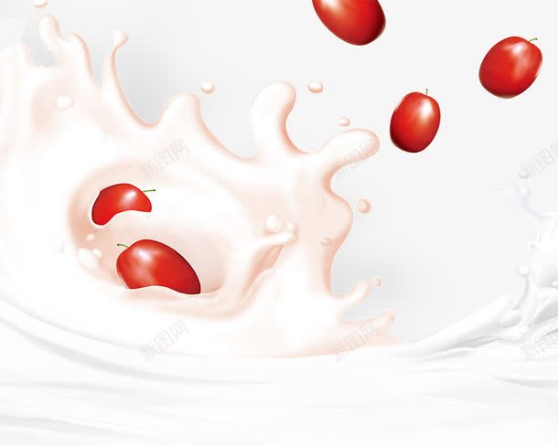 红枣牛奶饮品元素png免抠素材_新图网 https://ixintu.com 乳制品 动感牛奶 红枣牛奶饮品元素