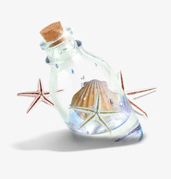 创意漂流瓶创意合成效果沙滩上的漂流瓶高清图片