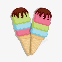 美味冰棒小清新配色冰淇淋高清图片