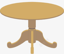 饭桌卡通手绘一条腿的圆桌高清图片