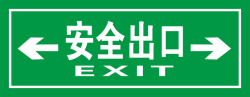 安全出口标牌绿色安全出口指示牌左右安全图标高清图片