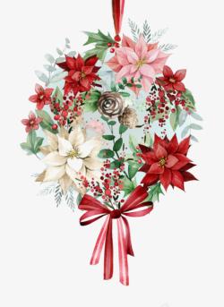 装饰花球红色白色粉色花卉花束花球高清图片