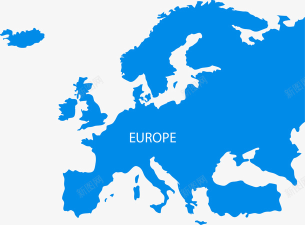 蓝色干净欧洲地图矢量图ai免抠素材_新图网 https://ixintu.com 地图 欧洲 欧洲地图 矢量png 蓝色地图 蓝色欧洲地图 矢量图