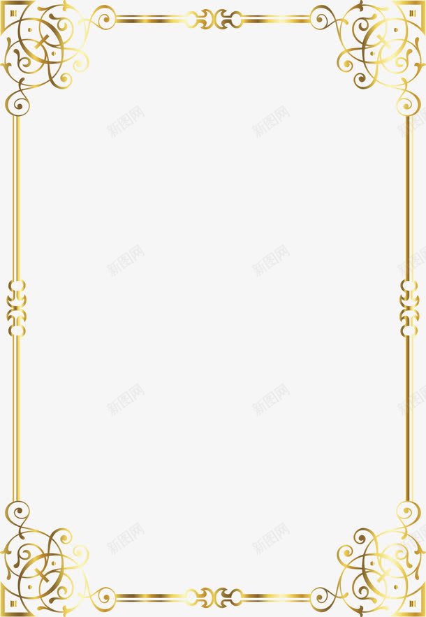法式华丽边框图png免抠素材_新图网 https://ixintu.com 华丽边框 常用边框 标题 标题框 法式边框