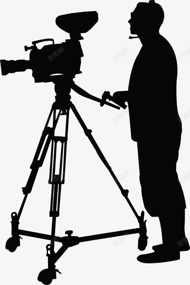 摄像记者剪影png免抠素材_新图网 https://ixintu.com 录像记者 录像记者剪影 摄像记者 记者剪影 记者录像 黑色记者剪影