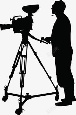 记者录像剪影摄像记者剪影高清图片