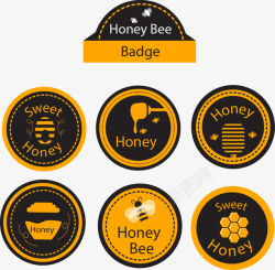 蜂蜜logo手绘蜂蜜图标高清图片
