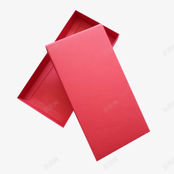 长方形红色喜庆盒子png免抠素材_新图网 https://ixintu.com 大红色盒子 小饰品包装盒 空盒子 随手礼盒子