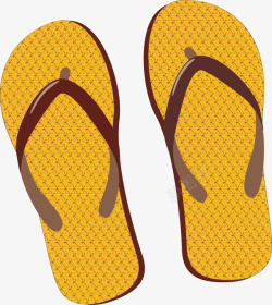 海滨旅行卡通可爱夏季拖鞋元素矢量图高清图片