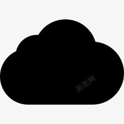 暴风雨天气黑色的云状图标高清图片