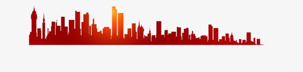 红色大都市城市群剪影png免抠素材_新图网 https://ixintu.com 剪影 城市群 大都市 红色