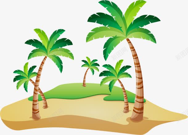 热带岛屿沙滩png免抠素材_新图网 https://ixintu.com 一堆沙子 椰子树 沙滩 海边城市 热带岛屿