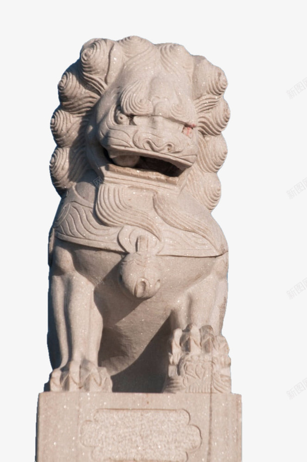 庄严装饰石狮子图png免抠素材_新图网 https://ixintu.com 民间艺术 现代雕塑 石狮子 石雕 雕刻 雕塑