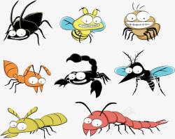蝎子卡通各种伤人昆虫高清图片