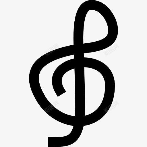高音谱号涂鸦图标png_新图网 https://ixintu.com 构成 注意 涂鸦 笔记 组成 音乐