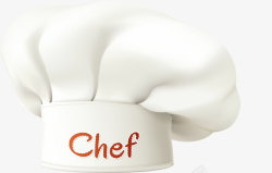 厨房图案白色chef厨师帽子高清图片