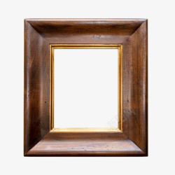 雕刻画廊框架宽边复古木头相框高清图片