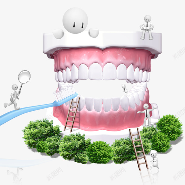 口腔牙齿护理png免抠素材_新图网 https://ixintu.com 健康牙齿 医疗 治疗牙齿 牙齿 牙齿护理 龋齿