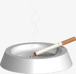 矢量烟灰缸香烟主题矢量图高清图片