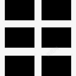 长方形网格六矩形结构界面符号图标高清图片