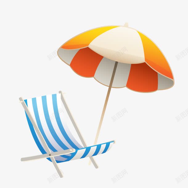 海边沙滩png免抠素材_新图网 https://ixintu.com 享受 大海 惬意 旅游 椅子 沙滩 海洋 海边 自由 雨伞