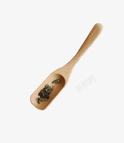 铜制茶铲手工木质茶勺茶匙高清图片