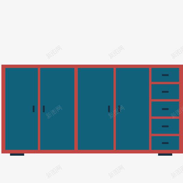 大型储物柜png免抠素材_新图网 https://ixintu.com 便于整理 储物多 壁橱 多层 多种形状 杂物 长方形