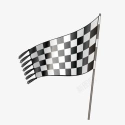 赛车拉力赛赛车棋盘格旗子矢量图高清图片