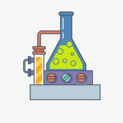 化学过程手绘卡通实验道具高清图片
