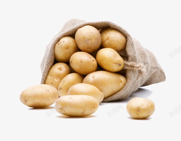 一袋马铃薯png免抠素材_新图网 https://ixintu.com 土豆 蔬菜 马铃薯 黄色马铃薯