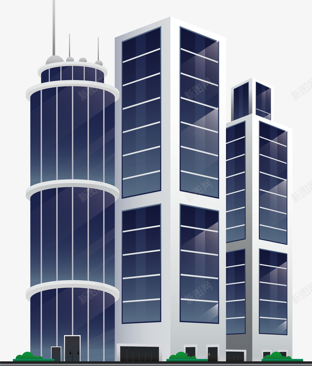 公司商务大楼模型矢量图ai免抠素材_新图网 https://ixintu.com 公司 公司大楼 商务大楼 大楼 大楼模型 矢量png 矢量图