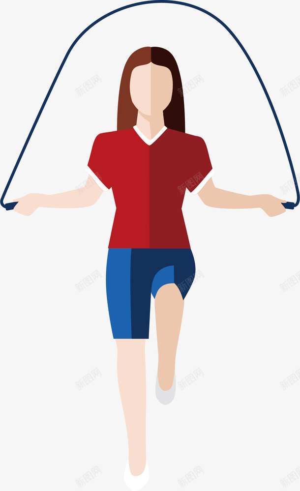 跳绳的初中学生人物矢量图ai免抠素材_新图网 https://ixintu.com 中学学生 体育 初中学生 初中学生人物 初中学生文化 放学学生 蹦跳 矢量图