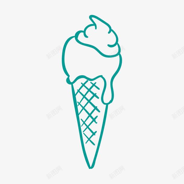 手绘冰淇淋图标png_新图网 https://ixintu.com 冰淇淋 冷品 图标 图示 手绘图 插图 甜筒 甜食
