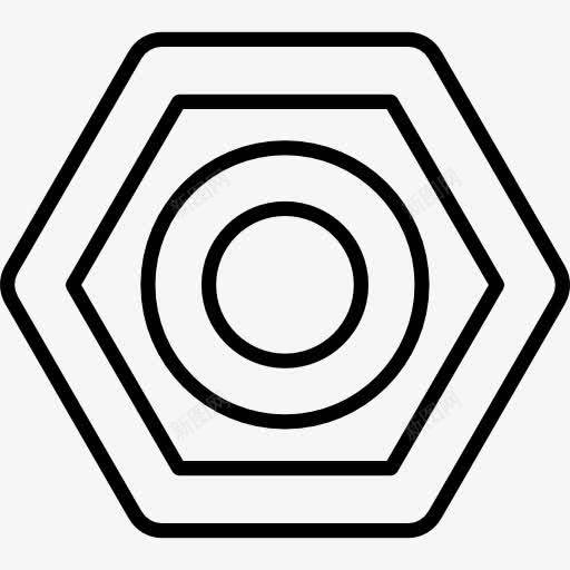 六边形和圆轮廓形状图标png_新图网 https://ixintu.com 六角形 圆形 形状 概述 苗条的图标 轮廓