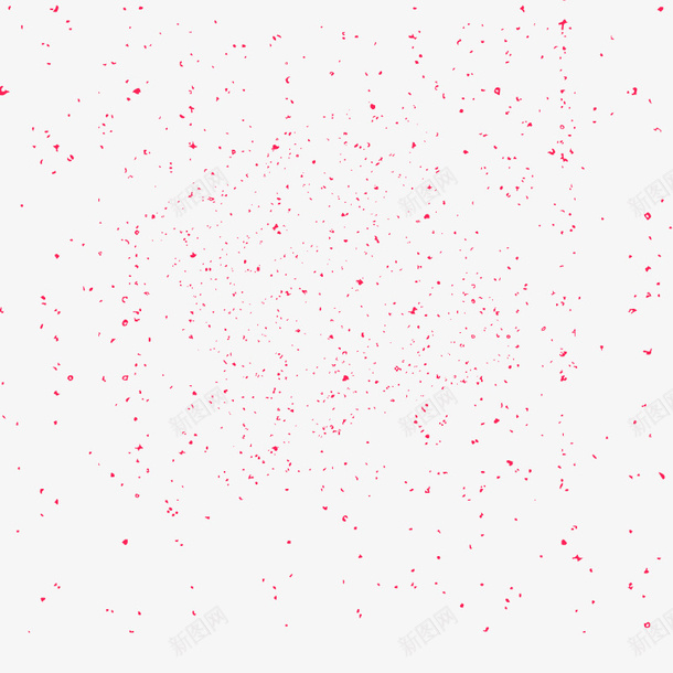 红色粉末喜庆飘落psd免抠素材_新图网 https://ixintu.com 充满 散布 氛围 粉末 红色 装饰 设计 飘落