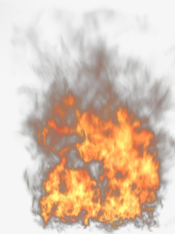燃烧的火焰和浓烟png免抠素材_新图网 https://ixintu.com 火焰 火焰喷射 燃烧 黑烟