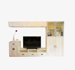 板式家具客厅电视柜玻璃柜高清图片