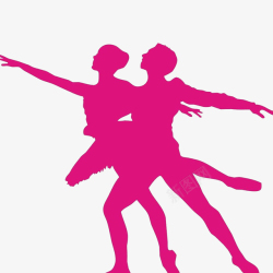 跳巴黎舞双人舞之拉丁舞卡通高清图片