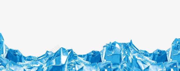 蓝色冰块边框png免抠素材_新图网 https://ixintu.com 冰块 结冰 蓝色 边框