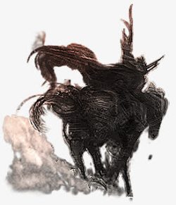 游戏将军骑马背影人物素材