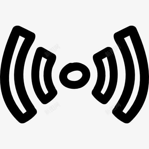 WiFi信号的手绘符号图标png_新图网 https://ixintu.com WiFi 信号 手绘 接口 标志 符号 轮廓