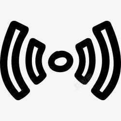 轮廓信号WiFi信号的手绘符号图标高清图片